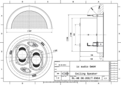 Metall-Deckenlautsprecher 100V für A/B-Verkabelung, zertifiziert