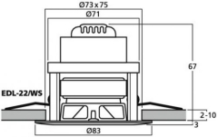 EDL-22/WS kleiner Spot-Einbaulautsprecher 100V