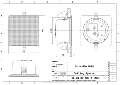 DL-SQ 06-130/T-EN54 quadratischer Deckenlautsprecher 100V, 6W