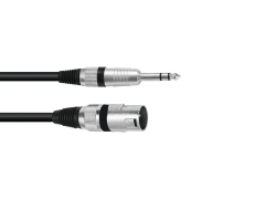 OMNITRONIC Adaptercable XLR(M)/Jack stereo 0.2m bk