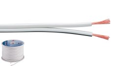 Monacor SPC-75/WS – Lautsprecherkabel, 2 x 0,75 mm², 100 m