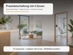 Praxisbeschallung mit 4 Zonen – 100-V-Lautsprecher-Set